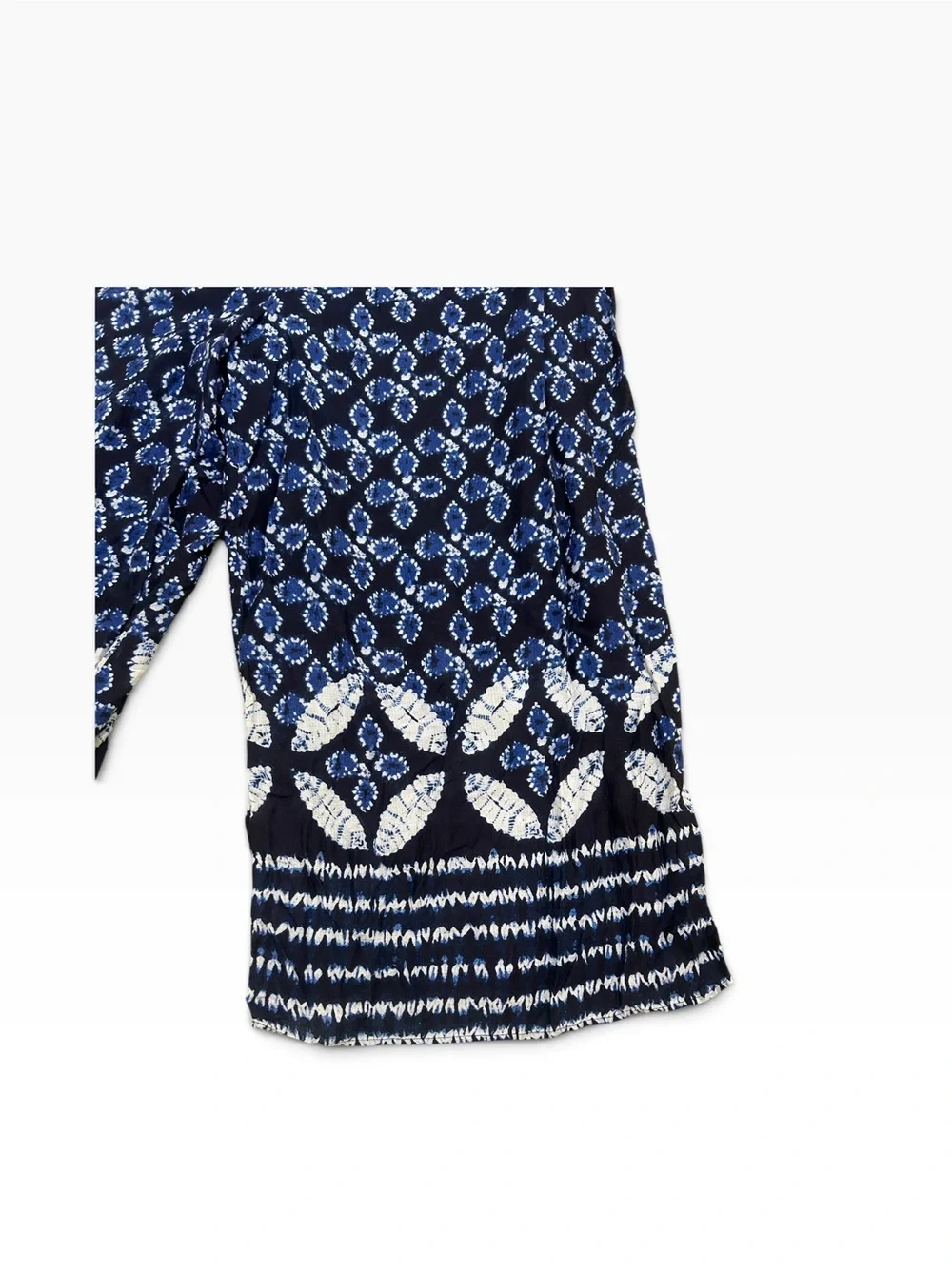 Anthropologie Navy Blue & white Scoop-Neck sleeveless wide-Leg Jumpsuit large